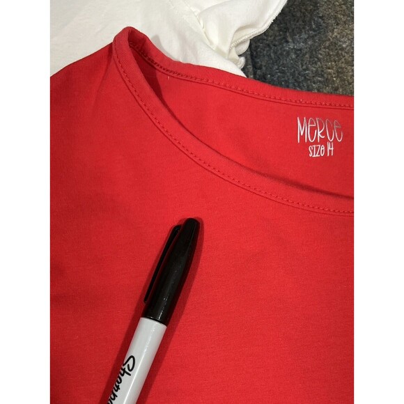 Merce & Me Girls Size 14 Bundle Of Flutter Sleeve Tees! Red, White! PLAY! - Picture 4 of 16